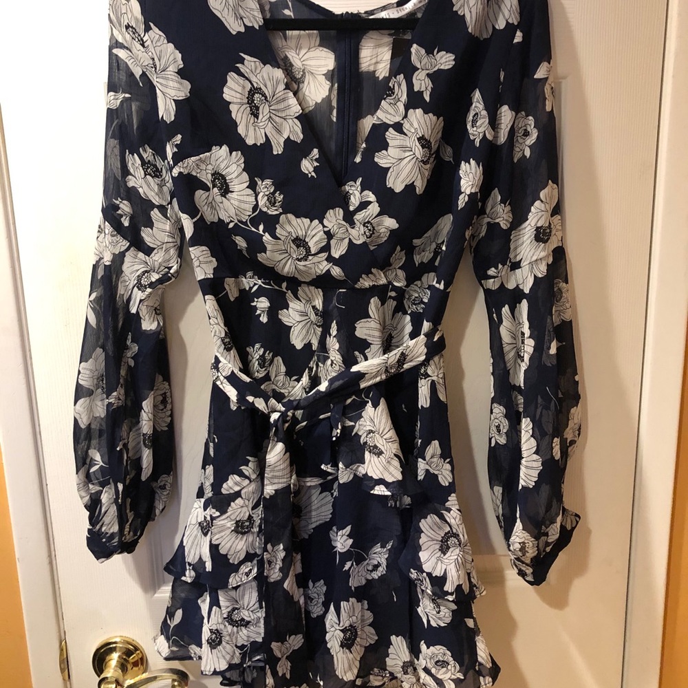 Blue floral dress